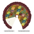 thumbnail image 2 of Pofeuu Colorful Circle Print Christmas Tree Skirt Tree Skirt Ornaments Soft Plush Christmas Tree Mat for Decorations Holiday Party Indoor Outdoor-36", 2 of 6