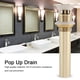 thumbnail image 3 of Desagüe emergente para lavabo de baño de latón G1-1/4" con rebosadero (oro circonio), 3 of 10
