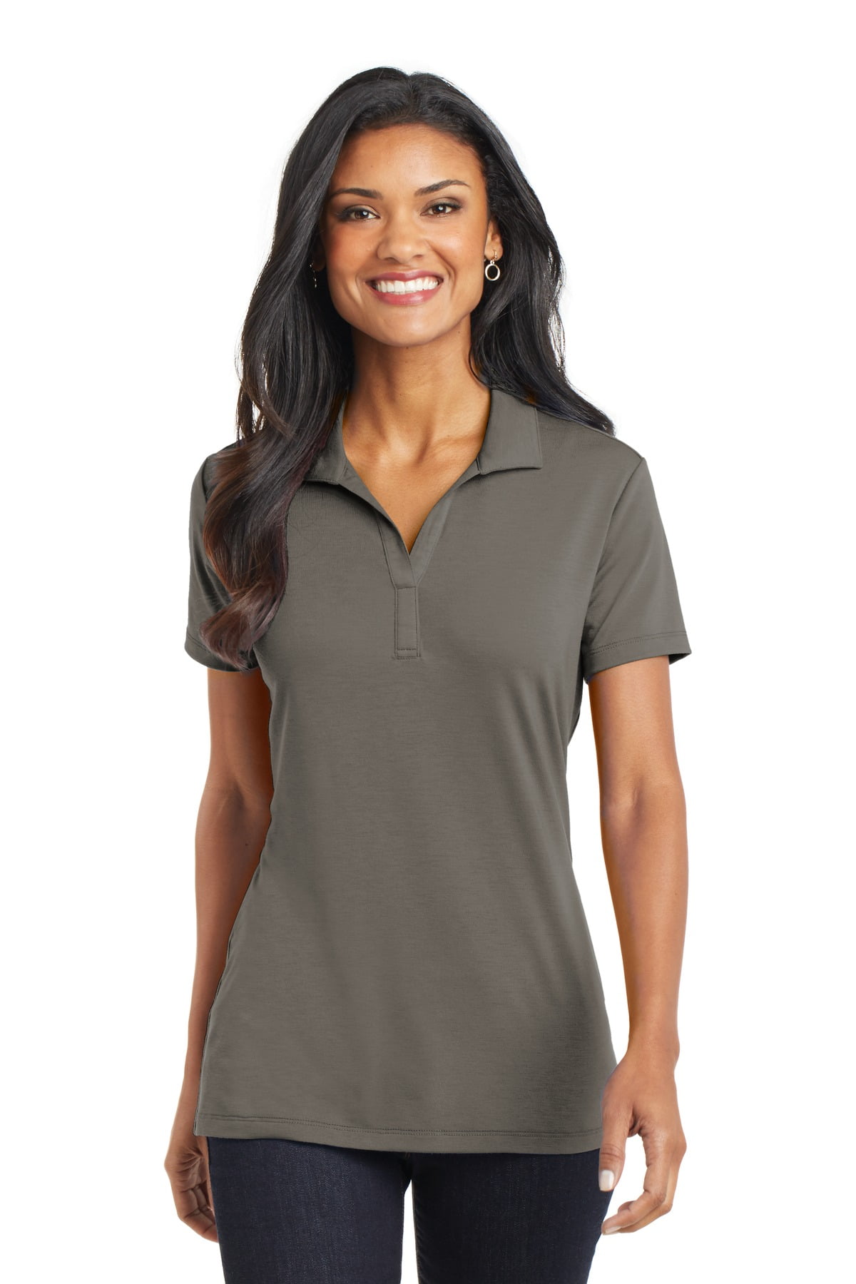 Gray Womens Polos
