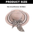 thumbnail image 2 of Sombrero de 56-58cm de circunferencia para mujer, sombrilla de verano con borde grande, sombrero de paja para viaje y ocio, sombrero plegable con lazo para el sol, 2 of 5