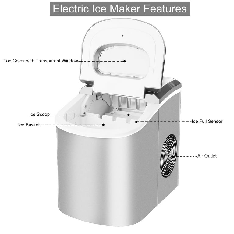 Portable Ice Maker Shell Ice Maker Eight Minutes To Produce Ice 