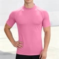 thumbnail image 3 of FRSASU Men's Short Sleeve UPF 50+ Sun Protection Shirts Quick Dry Athletic T-Shirt Hiking Running Swimming Rash Guard Pink, 3 of 6
