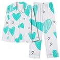 thumbnail image 1 of TIMIFIS Pyjamas de la Saint-Valentin pour Femmes Ensembles de Pyjamas pour Dames Décontractés à Manches Longues Mignon Imprimé Cœur Chemise Boutonnée Décontractée Hauts avec Pantalon Long Ensembles de Pjs, 1 of 4