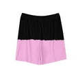thumbnail image 3 of AJTQTH Girls Boys Kids Colorblocked Shorts Elastic Waist Short Pants Trunks with Pockets Summer Casual Comfy Clothes for Multi-Occasions Hot Pink 9 Years, 3 of 4