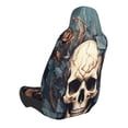 thumbnail image 4 of Lsque Vintage Leaf Flower Skull Pattern Car Seat Covers for Front Seats , Waterproof Seat Covers for Cars, Sporty Front Seat Covers,Car Seat Cover Protector Front Seats, 4 of 5