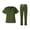 #02Army Green, variant on Scrubs for Women Set Stretch Fit Scrub Top & Jogger Crew-Neck 2026 Pants Medical Nurse Uniforms Set Multi Pocket Blue S