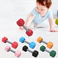 thumbnail image 2 of 1 par de mini mancuernas de silicona seguras para entrenamiento de bebés, juguete para el desarrollo físico de los niños., 2 of 8
