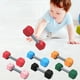thumbnail image 2 of 1 par de mini mancuernas de silicona seguras para entrenamiento de bebés, juguete para el desarrollo físico de los niños., 2 of 8
