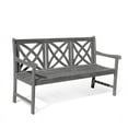 thumbnail image 3 of Renaissance Outdoor Raised Hardwood Bench - Gray, 3 of 4