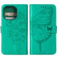 thumbnail image 5 of SaniMore Case for iPhone 14 Pro Max (6.7" 2022), PU Leather Luxury Embossed Butterfly Glitter Diamond [Wrist Strap & Card Slots & Flip Kickstand] Full-body Shockproof Wallet Cover, Green, 5 of 6