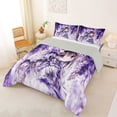 thumbnail image 2 of Erosebridal Kawaii Anime Girl Queen Comforter Set,Rustic Purple Lavender Flowers Bedding Comforter Set For Kids, Reversible 3-Piece, 2 of 7