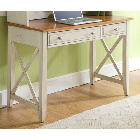 Liberty Furniture Ocean Isle Computer Desk In Bisque With Natural