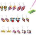 thumbnail image 1 of Juego 9 Pares Pendientes Con Doble Cara para Mujeres Y Niñas, 1 of 9