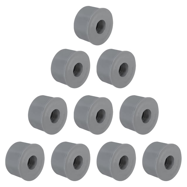 10Pcs DWV Reducer Bushing 2-1/2" x 1-1/4" (Socket x Socket) Thread Coupling Connectors for Pipe Connecting Home Sewer Plumbing, Grey