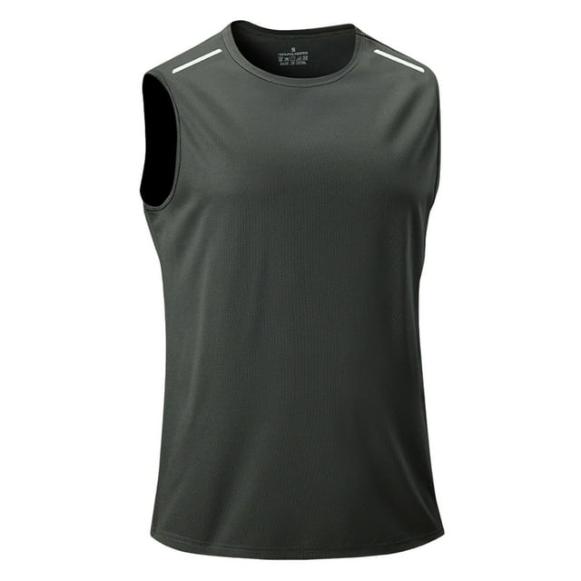 Lmnyox Men's Workout Tank Tops Breathable Sleeveless Summer Athletic Shirts Crew Neck Sport Training Tees Tops