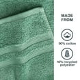 thumbnail image 4 of Mainstays Performance Cotton Bath Towel, Super Soft Quick Dry Fade Resistant, Solid Green, 4 of 7