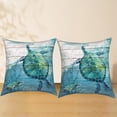 thumbnail image 2 of Summer Sea Turtle Pillow Covers 20x20 Set of 2 Double-Sided Farmhouse Throw Pillows Case for Sofa, 2 of 5