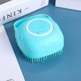 thumbnail image 5 of Paquete de 2 cepillos de baño para perros, champú de silicona suave para mascotas, dispensador de masaje, cepillo de ducha de aseo para perros y gatos de pelo corto y largo, lavado,, 5 of 5
