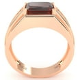 thumbnail image 5 of Men's Lab-Created Ruby Diamond Channel Ring In Solid 14k Rose Gold, 5 of 6