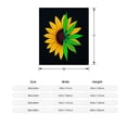 thumbnail image 3 of Durable Soft Flannel Blanket - Cozy Sunflower Design with Vibrant Yellow Petals & Green Leaves Perfect for Sofa Travel Bed Chair, 3 of 5