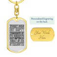 thumbnail image 3 of Today Of Its Strength Stainless Steel or 18k Gold Premium Swivel Dog Tag Keychain, 3 of 10