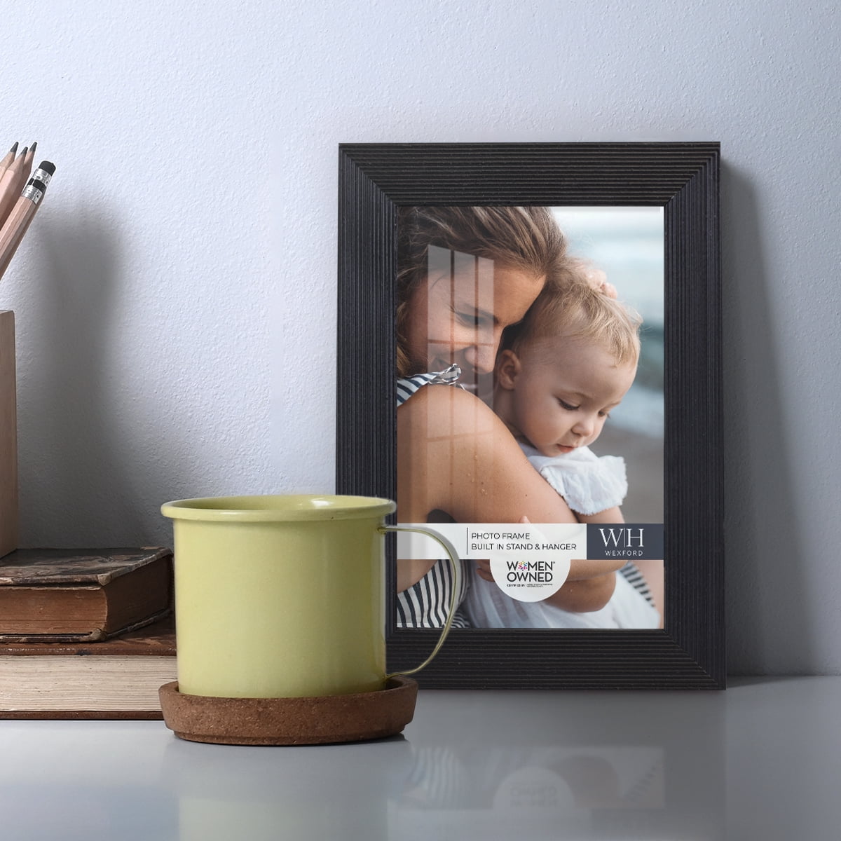 Premium Ebony Solid Wood Picture Frame, 4" x 6"