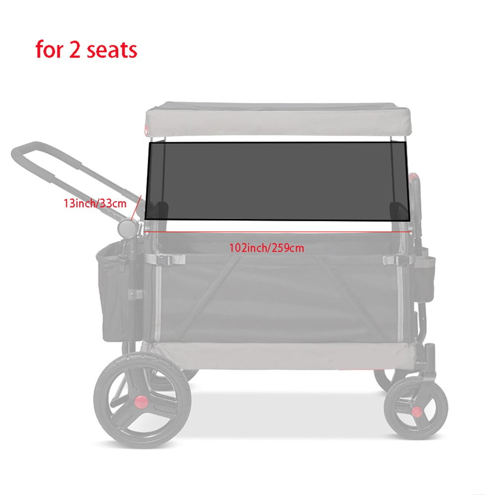 Camping Wagon Stroller Sunshade Net Breathable Canopy Adjustable Wagon Cover