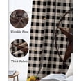 thumbnail image 3 of Star Country Blackout Curtains for Bedroom Living Room Darkening Curtains 63 Inches Long Farmhouse Sunflower Texas Retro Checkered Window Curtain 2 Panels Set Window Treatment Grommet Drapes 52"x63", 3 of 9