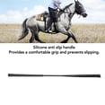 thumbnail image 4 of Horse Whip Riding Crop Premium Leather Anti Slip Silicone Handle Durable Equestrian Racing for Training Competitions 65cm Length, 4 of 7