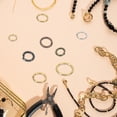 thumbnail image 5 of Uxcell 1 Set Jewelry Making Accessories Set, Open Jump Ring Gold Tone, 5 of 6