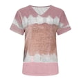 thumbnail image 3 of Hauts d'Été Décontractés Mode Femme Blouse à Col en V Imprimée Manches Courtes T-Shirt Hauts d'Été Machine à Imprimer T-Shirt, 3 of 5
