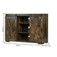 thumbnail image 2 of Jitrading Farmhouse Sliding Barn Door TV Stand Cabinet, Entryway Bar Storage TV Table for TVs up to 55", 2 of 10