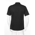 thumbnail image 3 of LiiYii Men's Short Sleeve Chef Jacket Chef Coat Work Uniforms for Kitchen Canteen Restaurant Cooking Black 4XL, 3 of 7