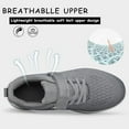 thumbnail image 6 of vibdiv Boys Girls Shoes Kids Sneakers Breathable Athletic Running Tennis Shoes Grey Big Kid 5, 6 of 6