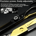 thumbnail image 4 of 7 inches wingsbro Blackgold Curved Thinning Scissors for Dogs Cats, Pet Professional Grooming Shears, 4 of 5