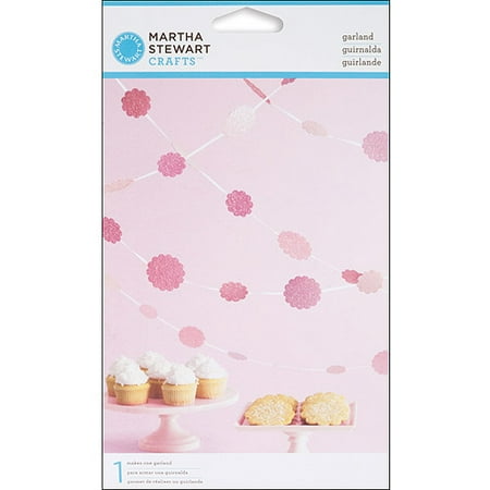 Martha Stewart Crafts Vintage Girl Glittered Dot Garland Kit, Pink