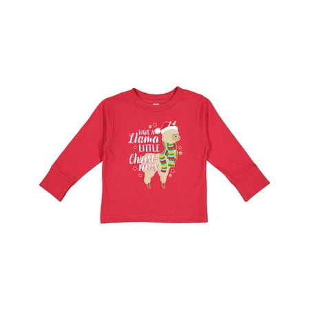 

Inktastic Happy Holidays Have a Llama Little Christmas Gift Toddler Boy or Toddler Girl Long Sleeve T-Shirt