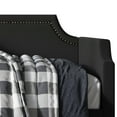 thumbnail image 5 of Home Design Pita Upholstered Twin Daybed with Nailhead Trim and Scooped Silhouette, Black – Adult Living Room, Guest Room, or Bedroom, Easy Assembly, 5 of 5