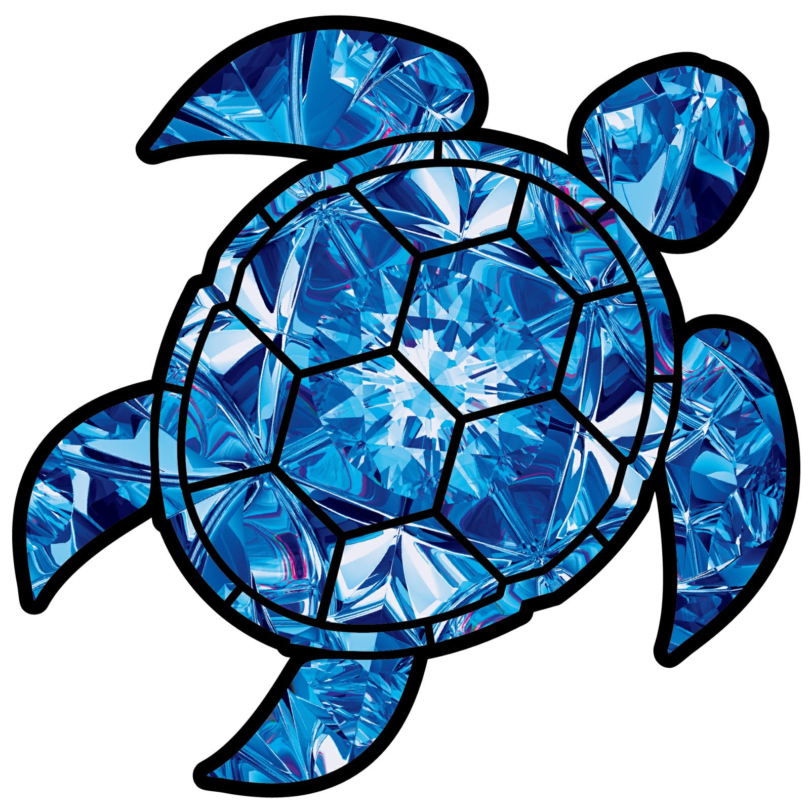 sapphire sea turtle birthstone decal september print