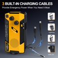 thumbnail image 2 of Hand Crank Emergency Radio 7400mWh (2000mAh) Solar Built in 3 Charging Cables AM/FM/NOAA Weather Battery Operated Charger for Supplies Survival Gear, 2 of 4