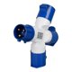 thumbnail image 1 of 16a Camping Caravan 1 way to 2/3 way power connection splitter adapter, 1 of 5