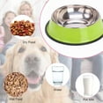thumbnail image 4 of Cuencos de acero inoxidable para perros, antideslizantes, apilables, para comida y agua (paquete de 2), 4 of 5