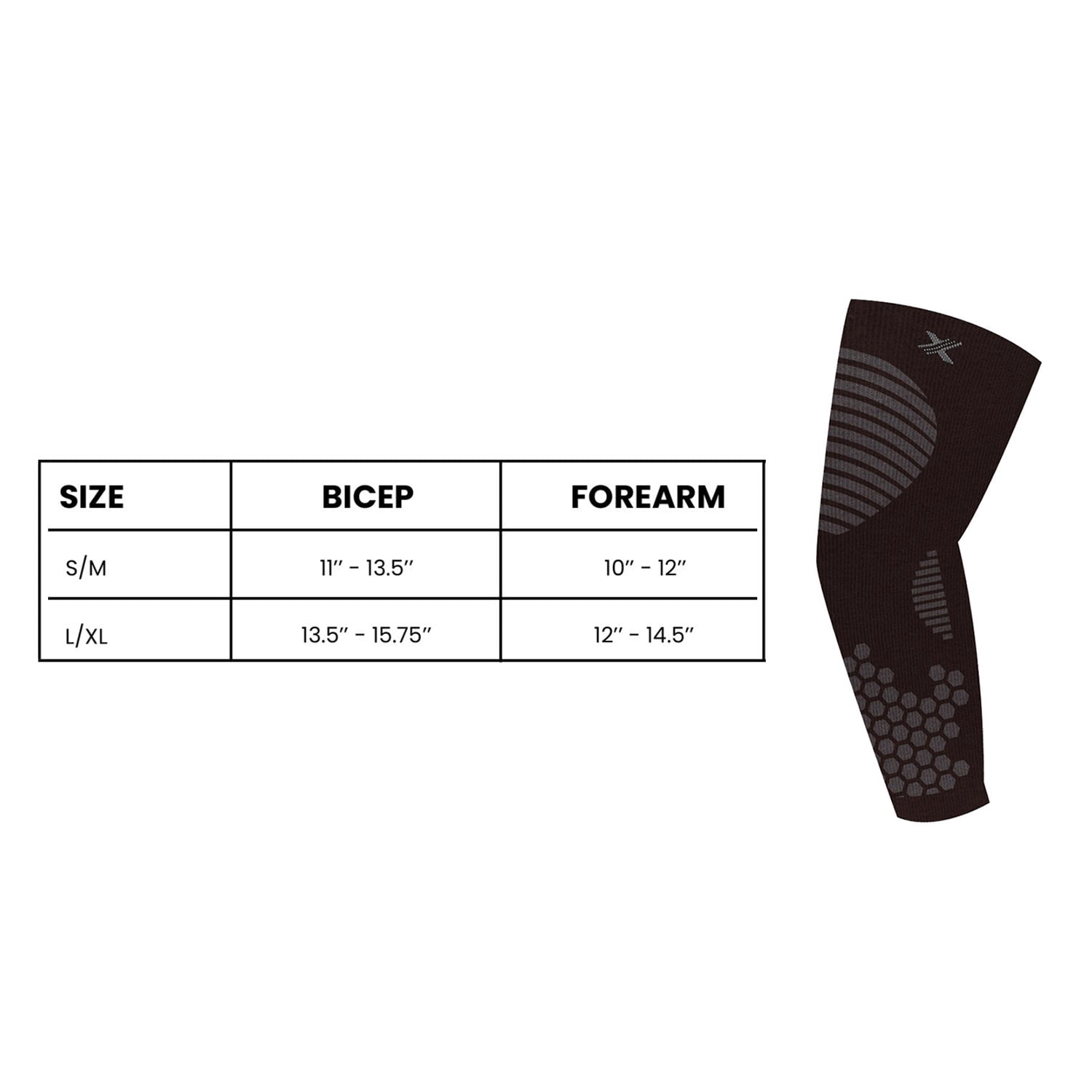 Targeted Compression Pain Relief Elbow Arm Sleeves Set (1-Pair)