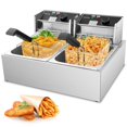 thumbnail image 1 of Freidora comercial TANGME 3400W eléctrica 12L con 2 cestas, 1 of 7
