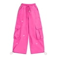thumbnail image 6 of Bovxnpu Girls Summer Wide Leg Pants Solid Girls Summer Thin Bow Elastic Waist Wide Leg Casual Sports Pants, 6 of 7