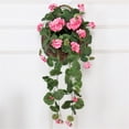 thumbnail image 7 of Artificial Flowering Geranium Hanging Plant – Realistic Faux Floral Vine for Balcony Porch Wall Wedding Decor (Basket Not Included), 7 of 7