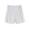 thumbnail image 4 of Ohufall Womens Maternity Lounge Shorts Soft Comfy Elastic High Waist Bottom Shorts Summer Solid Color Casual Over the Belly Pajama Short Pants for Pregnant Women, 4 of 4