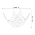 thumbnail image 2 of Uxcell 79 x 59 Inch Decorative Fish Net, Fishing Net Wall Hangings Decoration for Ocean Them Party, White, 2 of 5