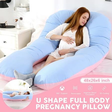 Pregnancy Pillow Maternity Belly Contoured Body U Shape Extra Pregnant Nursing Sleep bed Pillow 48 x 26 x 6
