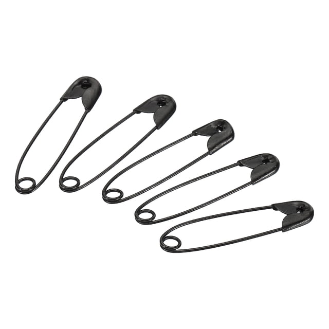 Uxcell Safety Pins 1.06 Inch Nickle Plated Small Sewing Pins Black 100Pcs